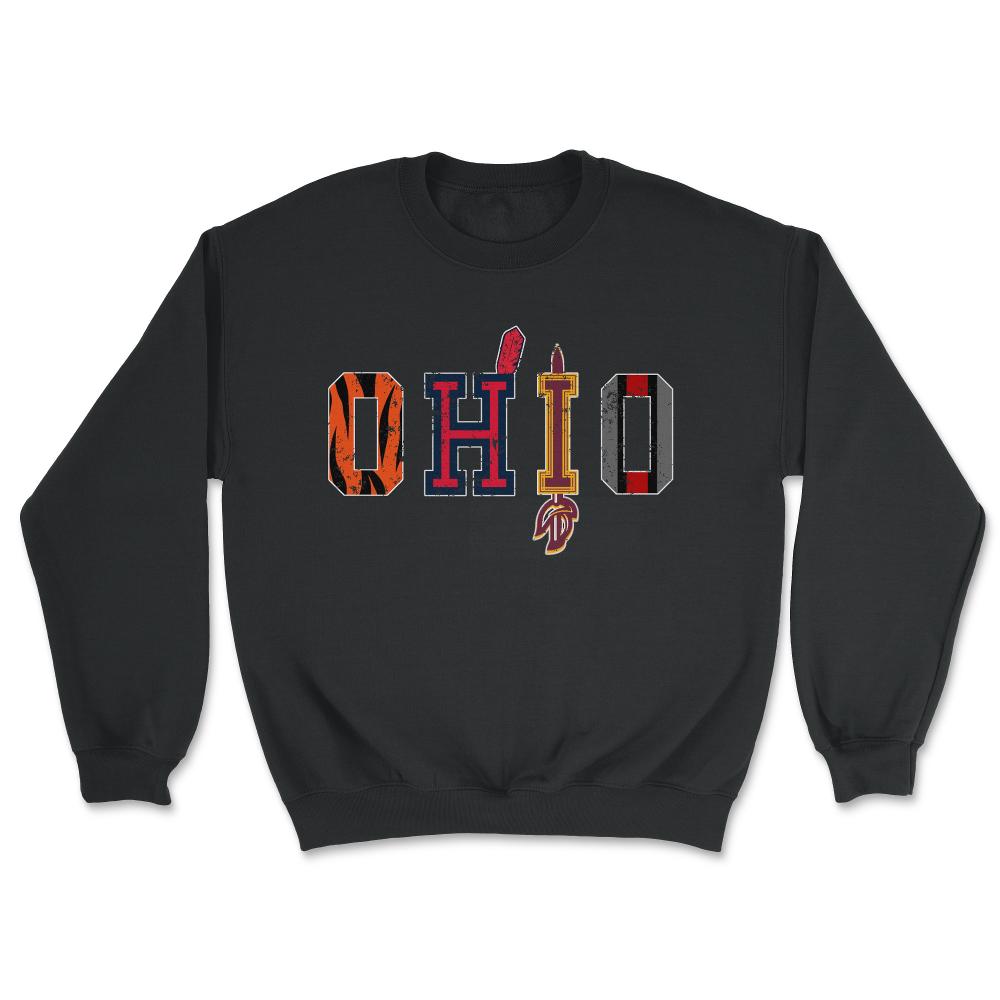 OHIO Sports Forever Vintage Cincinnati, Cleveland & Columbus Fan Gift - Unisex Sweatshirt - Black