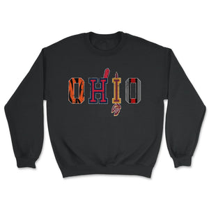 OHIO Sports Forever Vintage Cincinnati, Cleveland & Columbus Fan Gift - Unisex Sweatshirt - Black