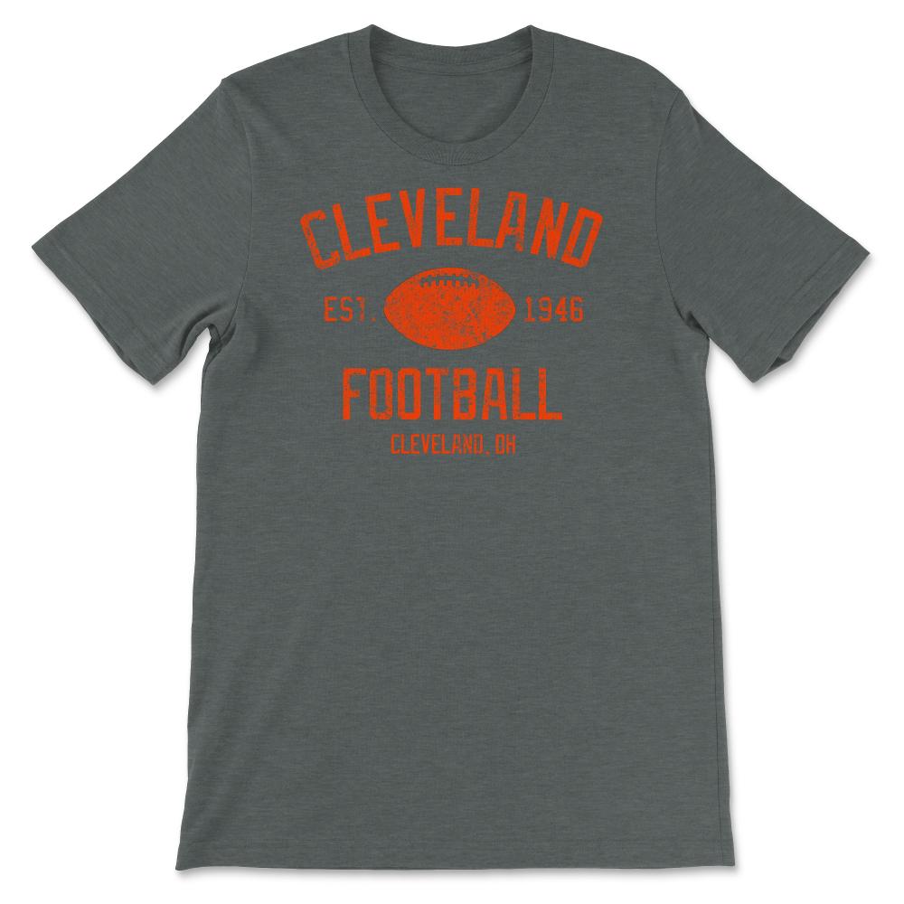 Cleveland Football Fan Retro Founded Gift - Unisex T-Shirt - Dark Grey Heather