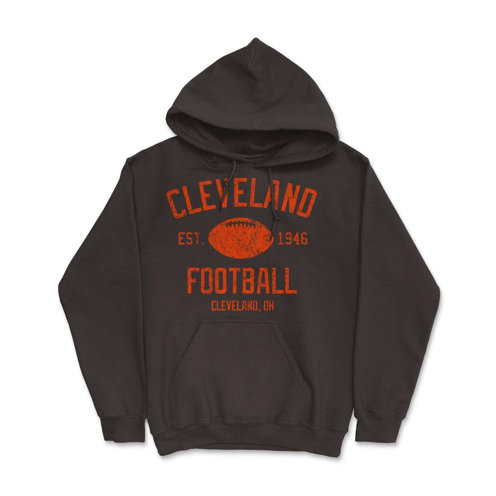 Cleveland Football Fan Retro Founded Gift - Hoodie - Brown