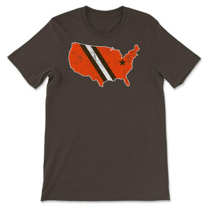 Cleveland Nation Football Fan Weathered Gift - Unisex T-Shirt - Brown