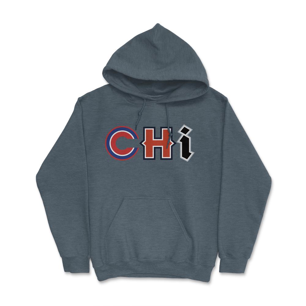 Chicago Illinois CHI Sports Fan Three Letter City Abbreviation - Hoodie - Dark Grey Heather