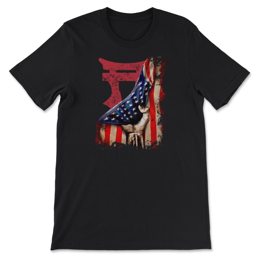 101st Airborne Rakkasans US Flag Patriotic Military Gift - Unisex T-Shirt - Black