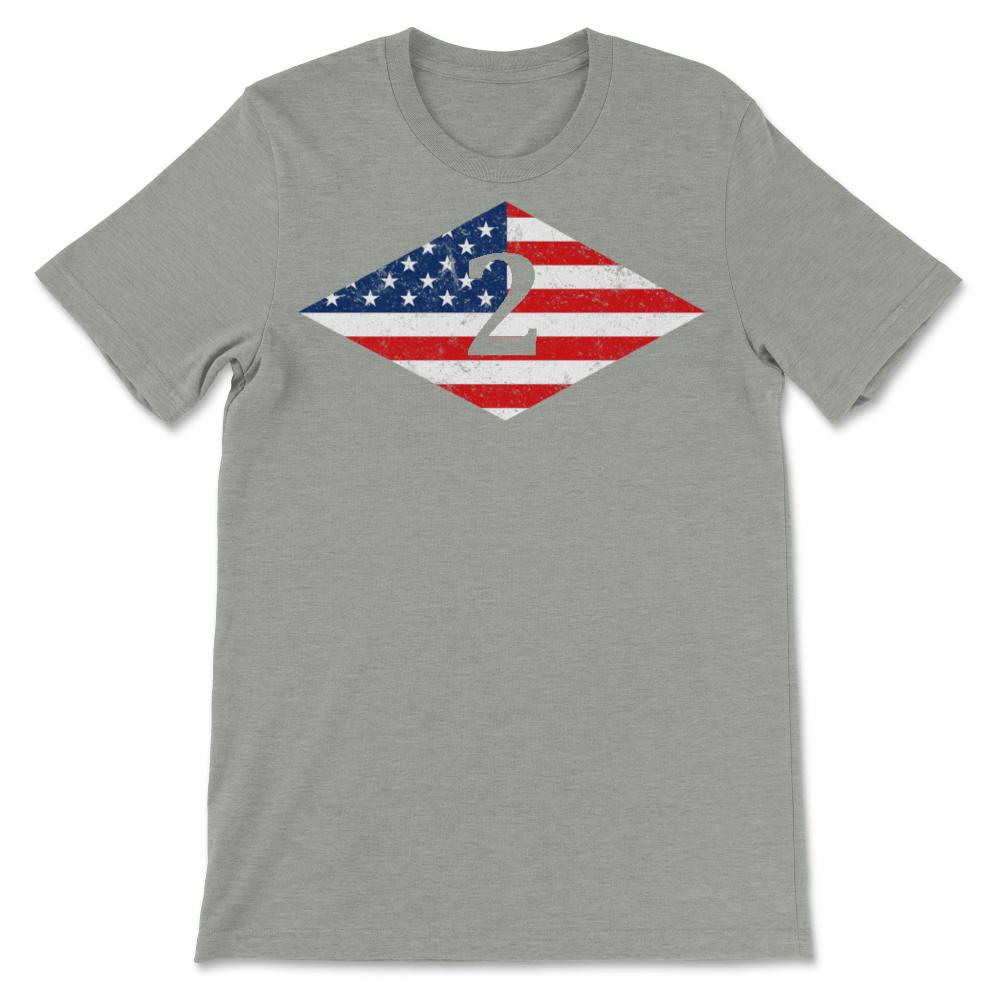 Second Ranger Battalion USA Flag Diamond Patriotic Military Army Gift - Unisex T-Shirt - Grey Heather