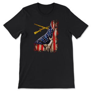 Infantry Rifles Combat Infantrymen US Flag Patriotic Soldier - Unisex T-Shirt - Black