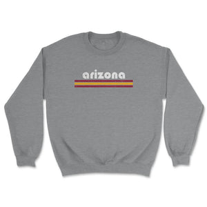 Vintage Arizona Retro Three Stripe Weathered - Unisex Sweatshirt - Grey Heather