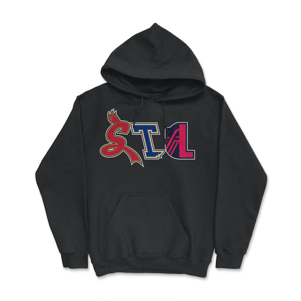 St. Louis Missouri Sports Fan Three Letter City Abbreviation - Hoodie - Black