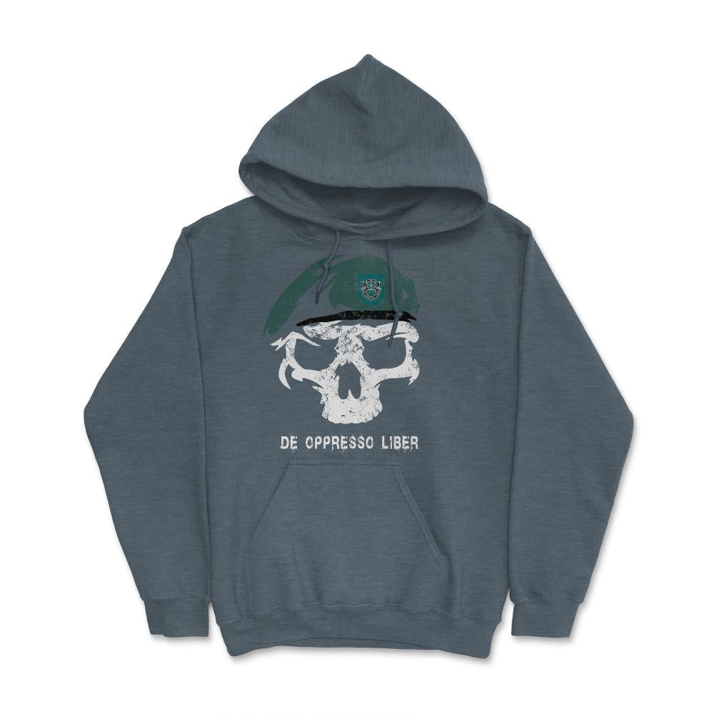 Army Special Forces De Oppresso Liber Green Beret 19th SFG Airborne - Hoodie - Dark Grey Heather