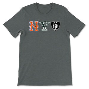 New York City Sports Fan Three Letter City Abbreviation - Unisex T-Shirt - Dark Grey Heather