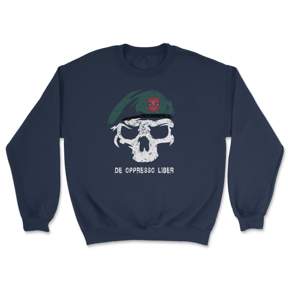 Army Special Forces De Oppresso Liber Green Beret 7th SFG Airborne - Unisex Sweatshirt - Navy