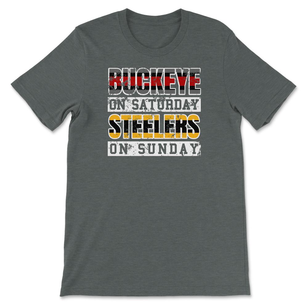 Steelers on Sunday - Unisex T-Shirt - Dark Grey Heather