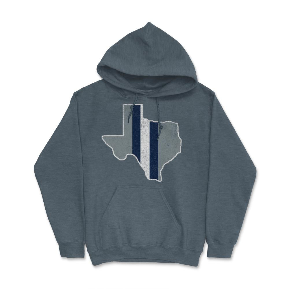 Vintage Dallas Texas Football City Skyline Gameday Tailgating - Hoodie - Dark Grey Heather