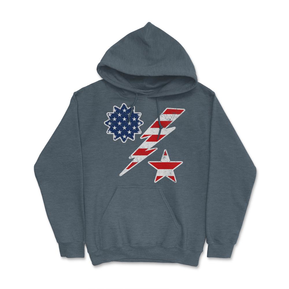 75th Ranger Regiment DUI US Flag Minimalistic Military Patriotic Gift - Hoodie - Dark Grey Heather