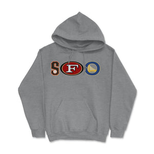 San Francisco California SFO Sports Fan Three Letter City Abbreviation - Hoodie - Grey Heather