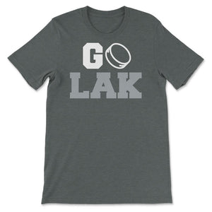 Go Los Angeles California Hockey Hometown Ice Hockey Fan LAK - Unisex T-Shirt - Dark Grey Heather