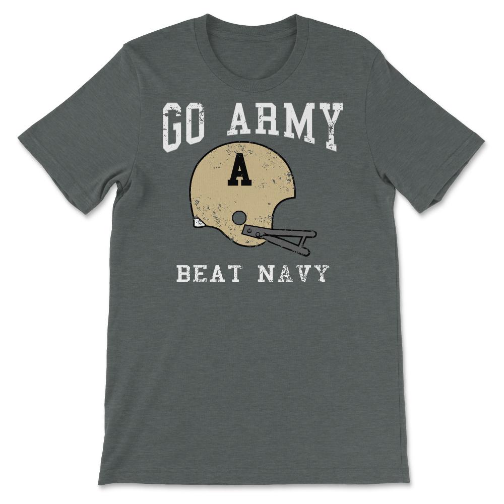 Go Army Beat Navy America's Game Vintage Football Helmet - Unisex T-Shirt - Dark Grey Heather