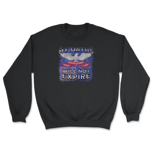 Military Veteran & Mason "My Oaths Will Not Expire" US Masonic Flag - Unisex Sweatshirt - Black