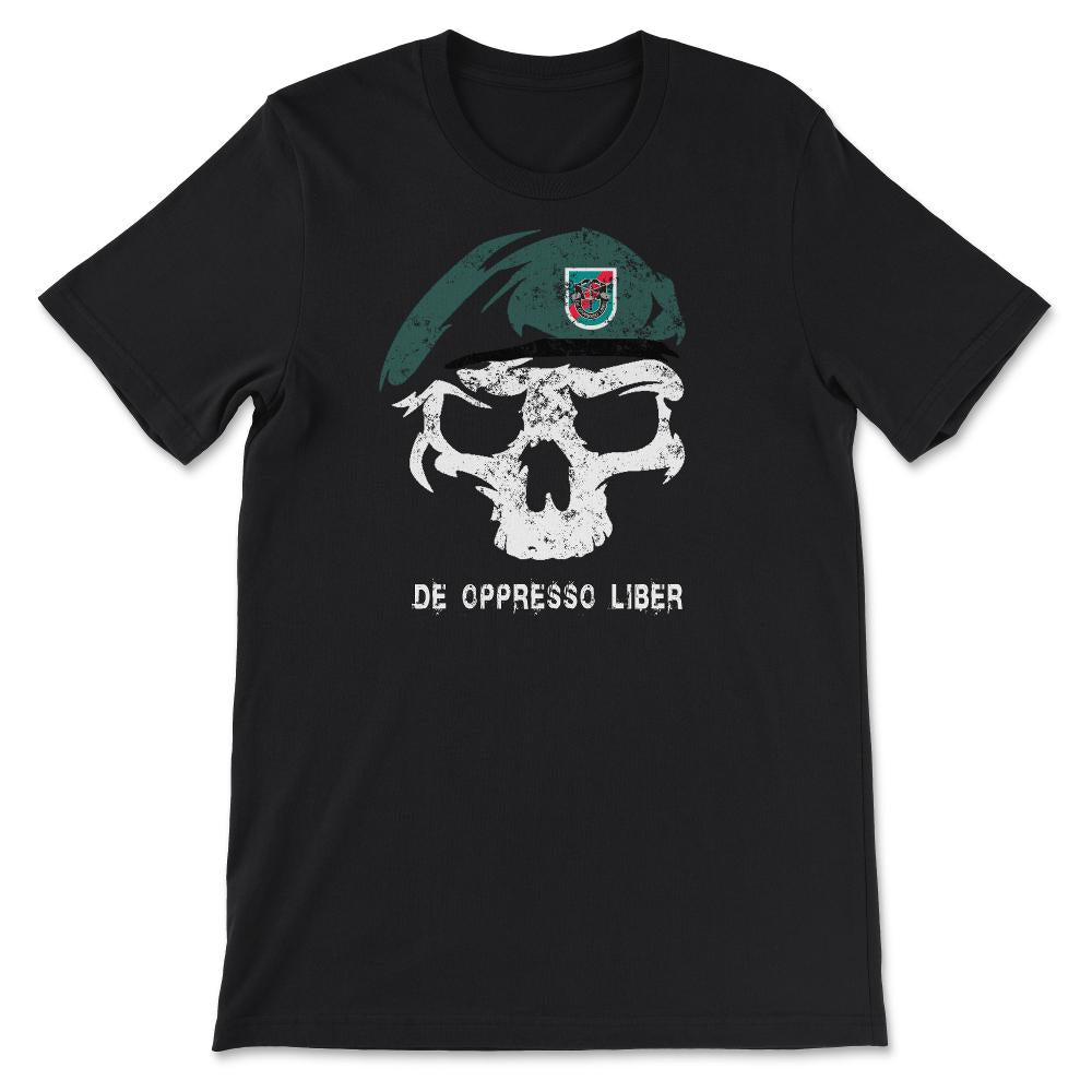Army Special Forces De Oppresso Liber Green Beret 20th SFG Airborne - Unisex T-Shirt - Black