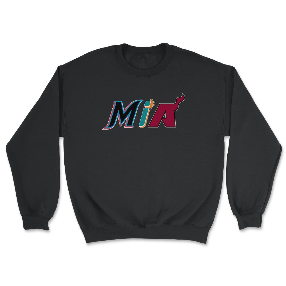 Miami Florida Sports Fan Three Letter City Abbreviation - Unisex Sweatshirt - Black