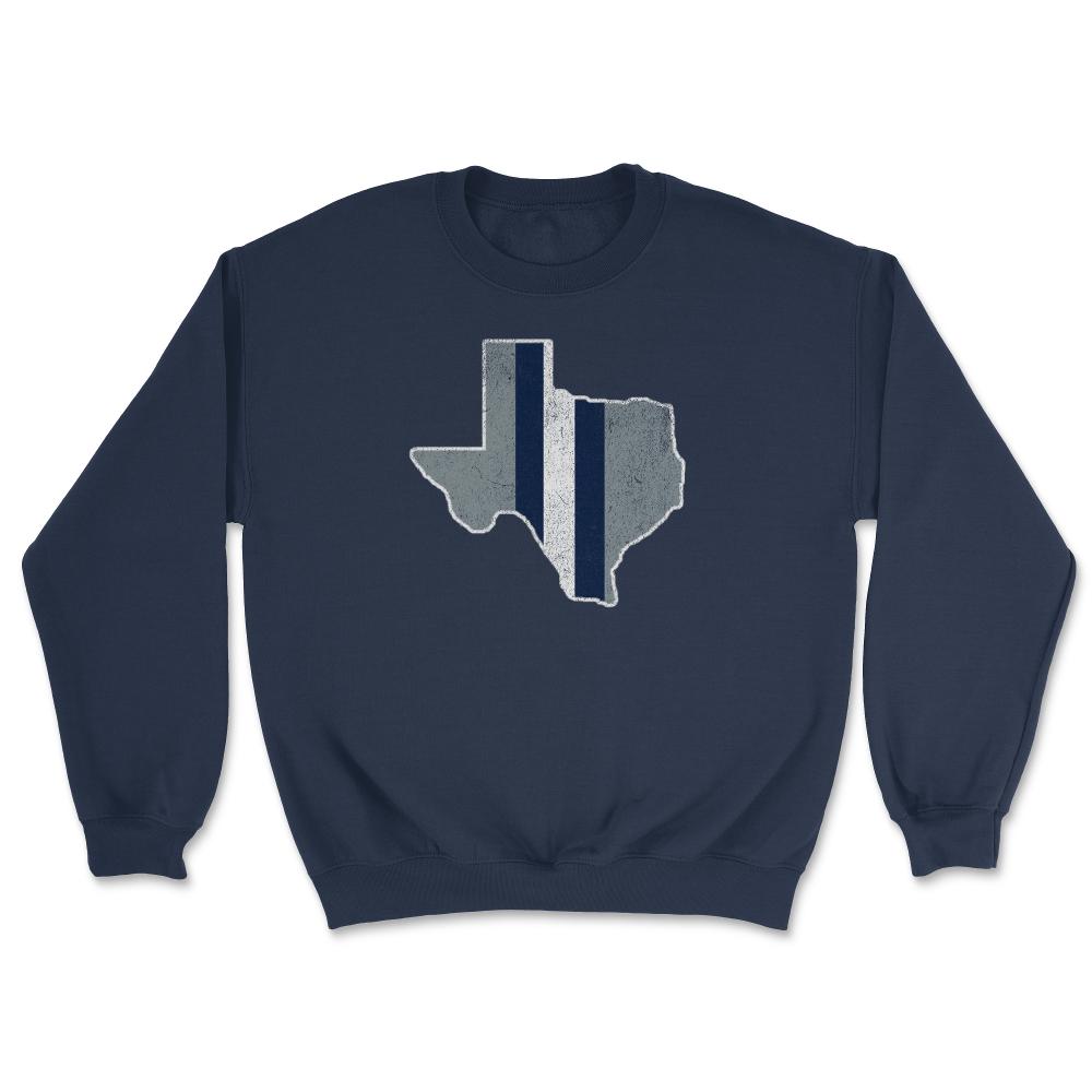 Vintage Dallas Texas Football City Skyline Gameday Tailgating - Unisex Sweatshirt - Navy