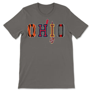 OHIO Sports Forever Vintage Cincinnati, Cleveland & Columbus Fan Gift - Unisex T-Shirt - Smoke Grey