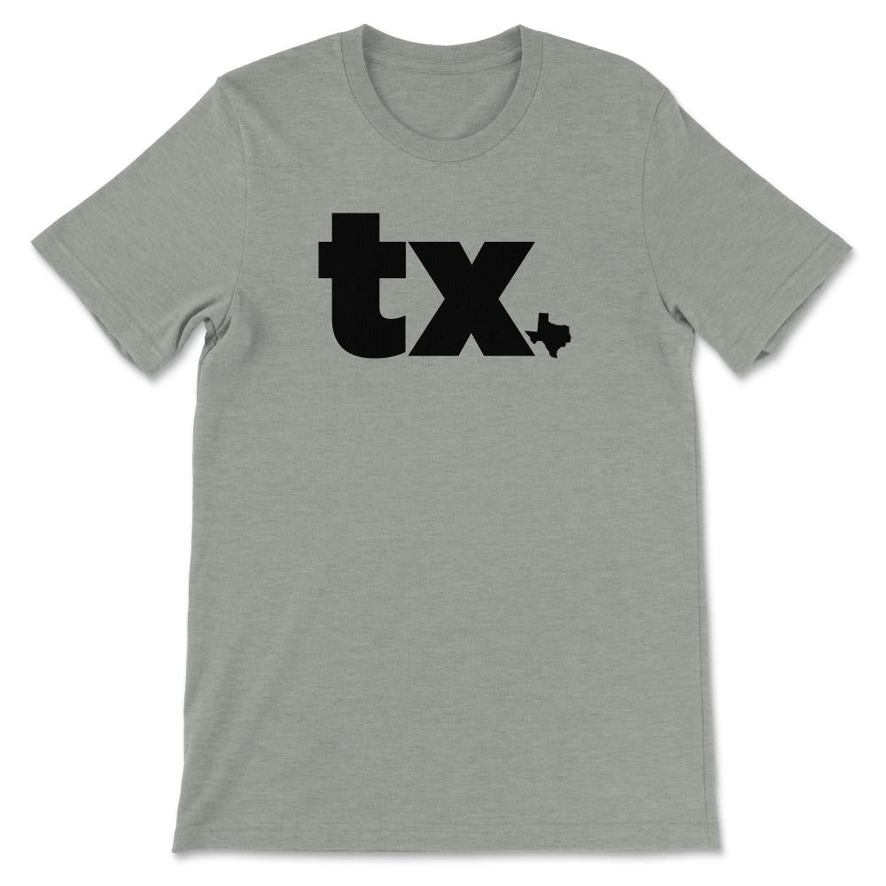 Texas Two Letter State Abbreviation Unique Resident - Unisex T-Shirt - Grey Heather