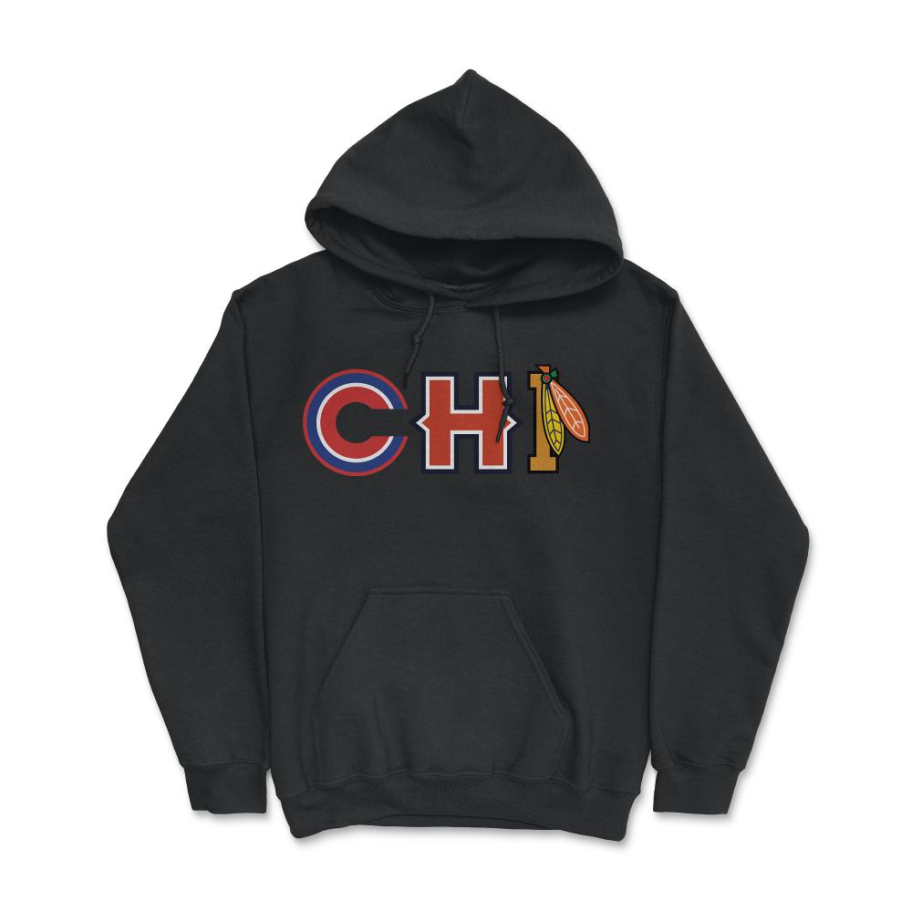 Chicago Illinois CHI Sports Fan Three Letter City Abbreviation - Hoodie - Black