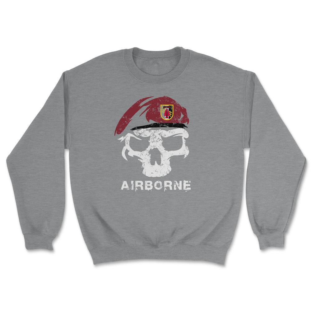 4th Psychological Operations Group skull - Unisex Sweatshirt - Grey Heather