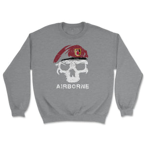 4th Psychological Operations Group skull - Unisex Sweatshirt - Grey Heather