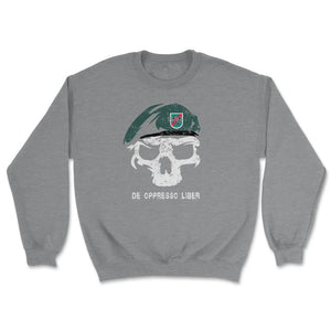 Army Special Forces De Oppresso Liber Green Beret 20th SFG Airborne - Unisex Sweatshirt - Grey Heather