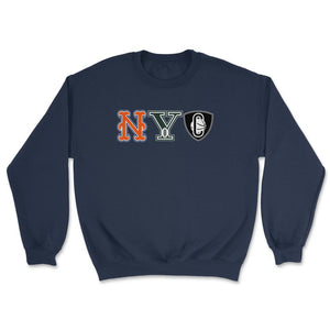 New York City Sports Fan Three Letter City Abbreviation - Unisex Sweatshirt - Navy