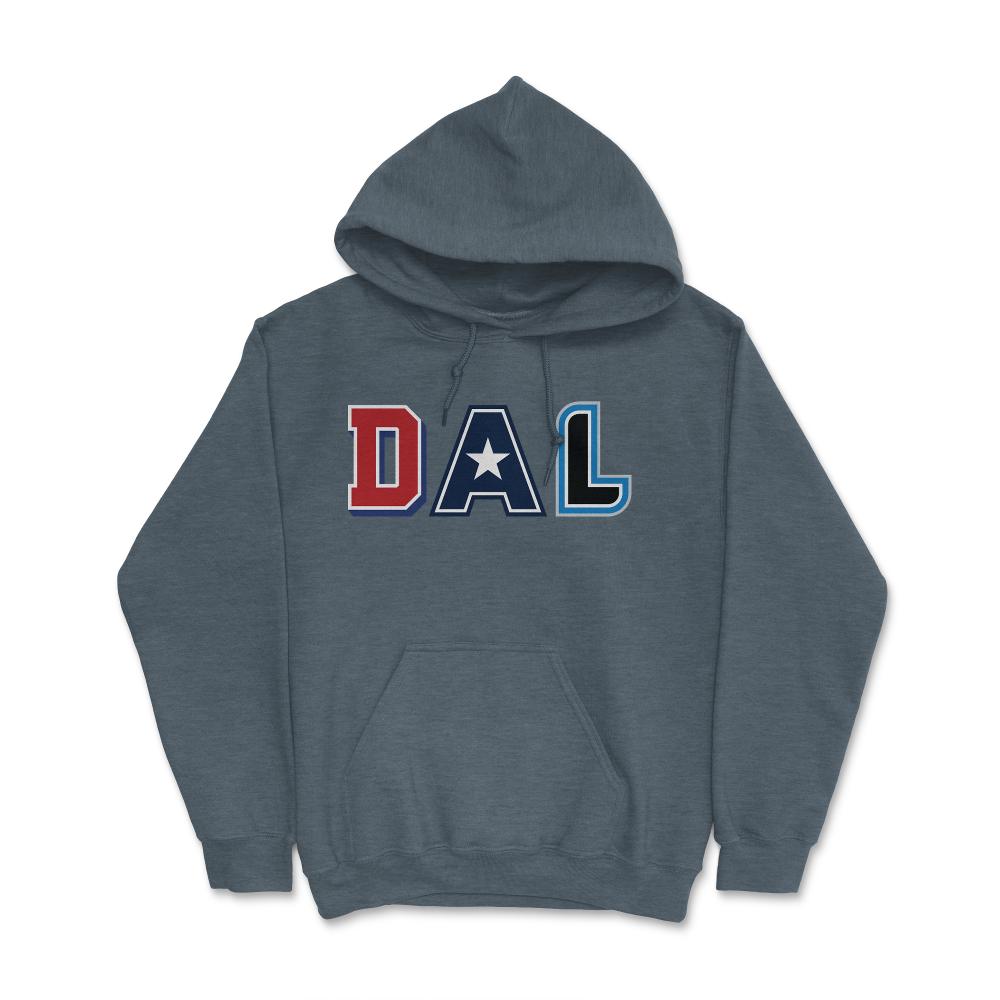 Dallas Texas Sports Fan Three Letter City Abbreviation - Hoodie - Dark Grey Heather