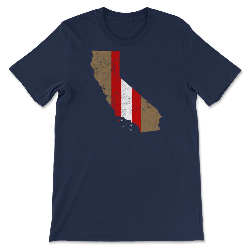 Vintage San Francisco California Football City Skyline Gameday - Unisex T-Shirt - Navy
