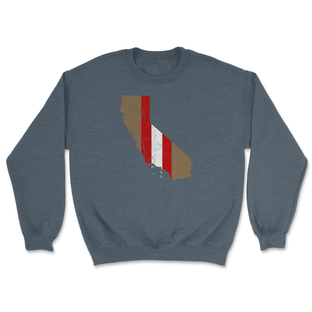 Vintage San Francisco California Football City Skyline Gameday - Unisex Sweatshirt - Dark Grey Heather