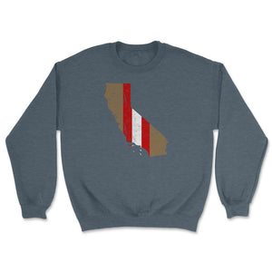 Vintage San Francisco California Football City Skyline Gameday - Unisex Sweatshirt - Dark Grey Heather