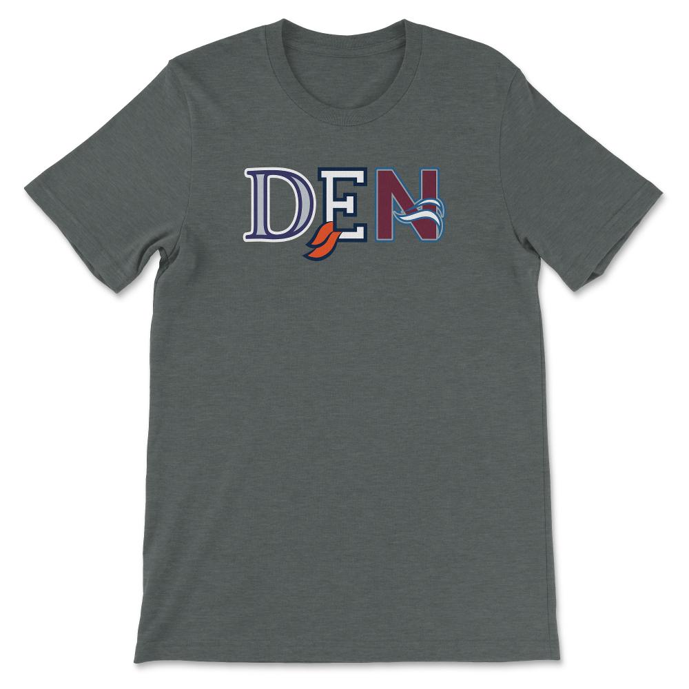 Denver Colorado Sports Fan Three Letter City Abbreviation - Unisex T-Shirt - Dark Grey Heather