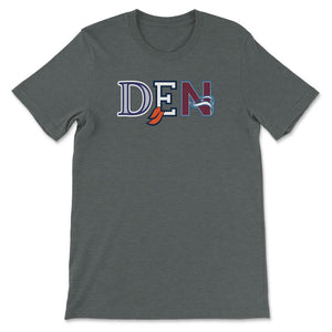 Denver Colorado Sports Fan Three Letter City Abbreviation - Unisex T-Shirt - Dark Grey Heather