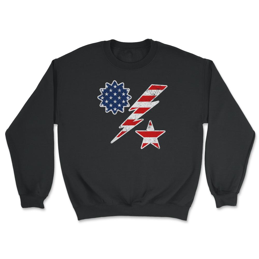 75th Ranger Regiment DUI US Flag Minimalistic Military Patriotic Gift - Unisex Sweatshirt - Black