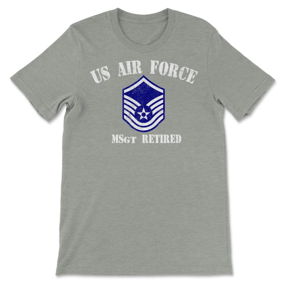 Vintage Retired Air Force Master Sergeant Military Veteran Retiree - Unisex T-Shirt - Grey Heather
