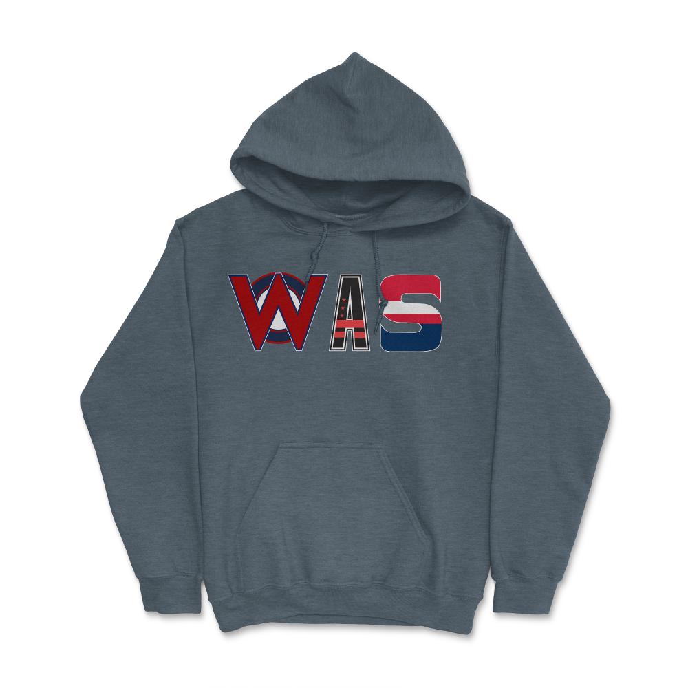 Washington DC Sports Fan Three Letter City Abbreviation - Hoodie - Dark Grey Heather