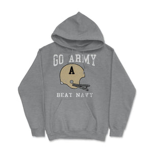 Go Army Beat Navy America's Game Vintage Football Helmet - Hoodie - Grey Heather