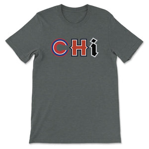 Chicago Illinois CHI Sports Fan Three Letter City Abbreviation - Unisex T-Shirt - Dark Grey Heather