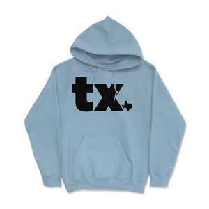 Texas Two Letter State Abbreviation Unique Resident - Hoodie - Light Blue