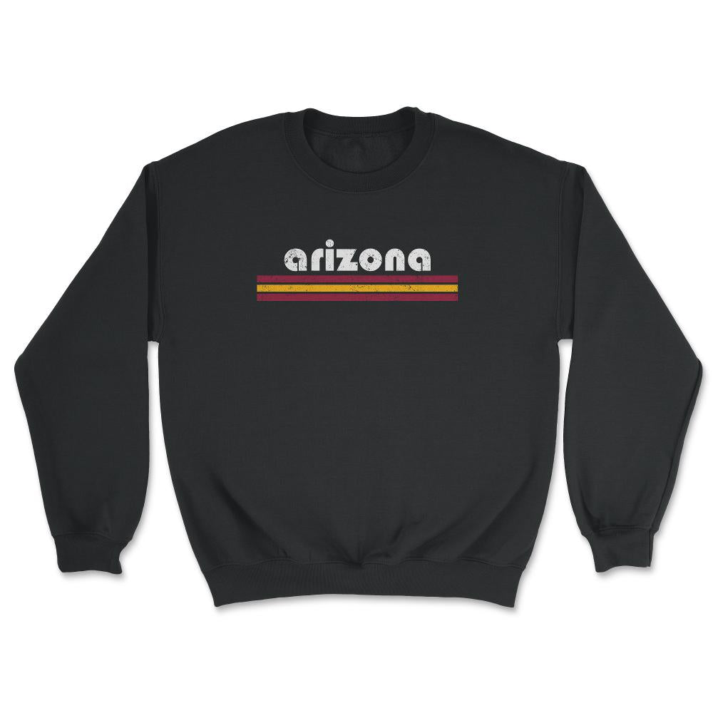 Vintage Arizona Retro Three Stripe Weathered - Unisex Sweatshirt - Black