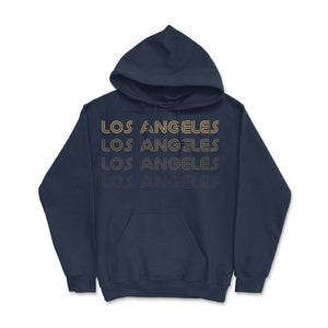 Los Angeles California Soccer Retro Style Color Fade Futbol Club Fan - Hoodie - Navy