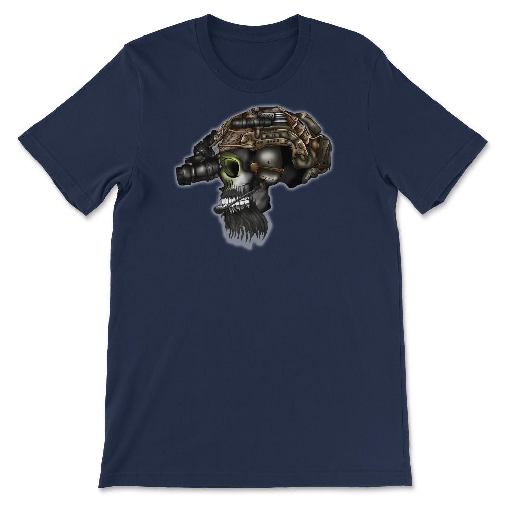 Special Forces & Ranger Regiment Bearded Skull Head Operator - Unisex T-Shirt - Navy