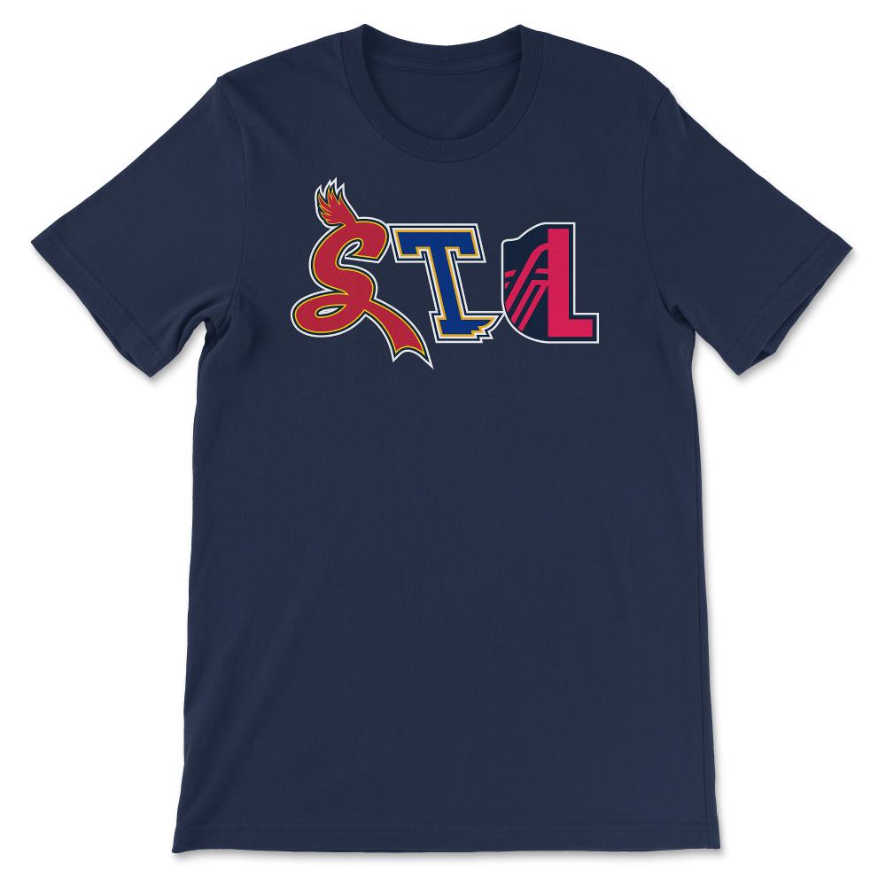 St. Louis Missouri Sports Fan Three Letter City Abbreviation - Unisex T-Shirt - Navy