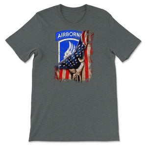 173rd Airborne Brigade US Flag Tear Airborne Paratrooper - Unisex T-Shirt - Dark Grey Heather