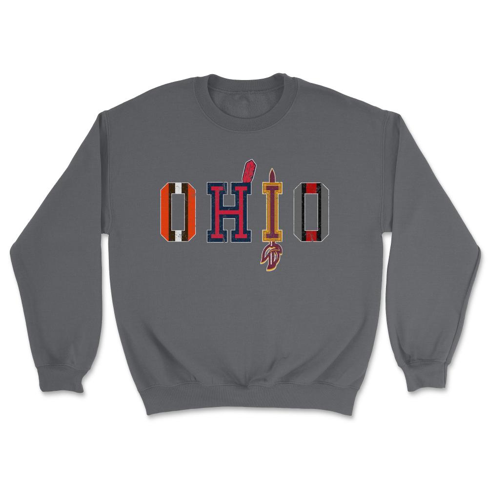 OHIO Sports Forever Vintage Cleveland & Columbus Fan Gift - Unisex Sweatshirt - Smoke Grey