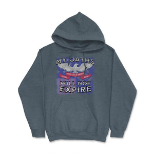 Military Veteran & Mason "My Oaths Will Not Expire" US Masonic Flag - Hoodie - Dark Grey Heather